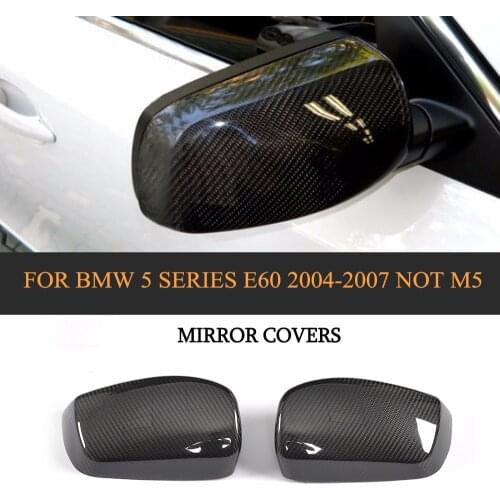 DRY Carbon Fiber Rear View Mirror Covers Add On For BMW 5 Series E60 Sedan 4 Door 2004-2007 Not for M5 Car Styling