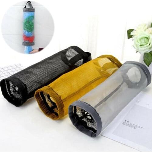 Grocery bags holder wall mount storage dispenser plastic kitchen organizer