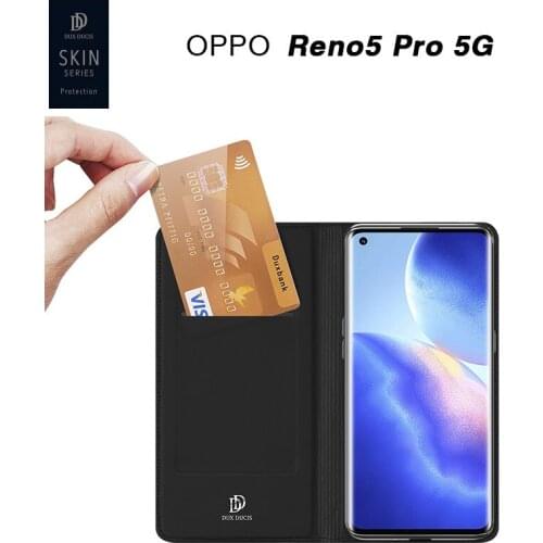 Original Dux Ducis Pu Leather Case Luxury Thin Flip Wallet Case Cover For Oppo Reno Reno5 5 Pro 5g Phone Cases