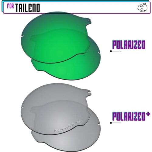 EZReplace Polarized Replacement Lenses for - Oakley Tailend Sunglasses - SilverP Plus-Green P