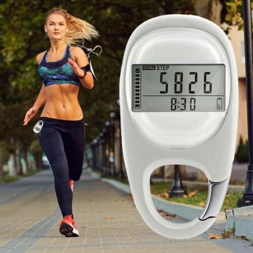 Portable Walking Distance Exercise Pedometer Fitness Activity Step Counter Sports For Step Camping Hiking Walk Reliable