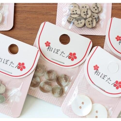 Japanese Style DIY Buttons Men Women Shirts and Clothing Sewing Supplies Wooden Shell Material Baby Clothes Buttons