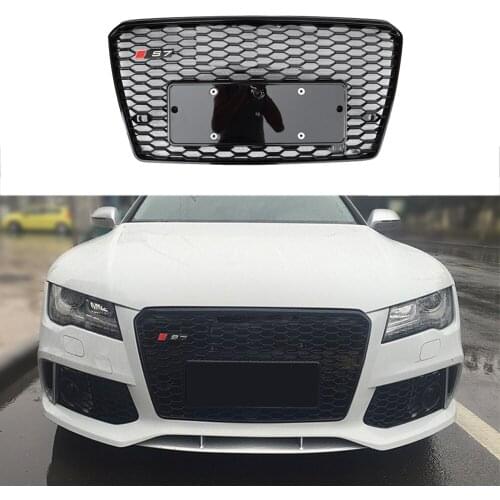 For A7 Racing Grill For A7 S7 2009 2010 2011 2012 2013 2014 2015 Modified ABS Auto Front Grill Front Bumper Mesh Cover Grills