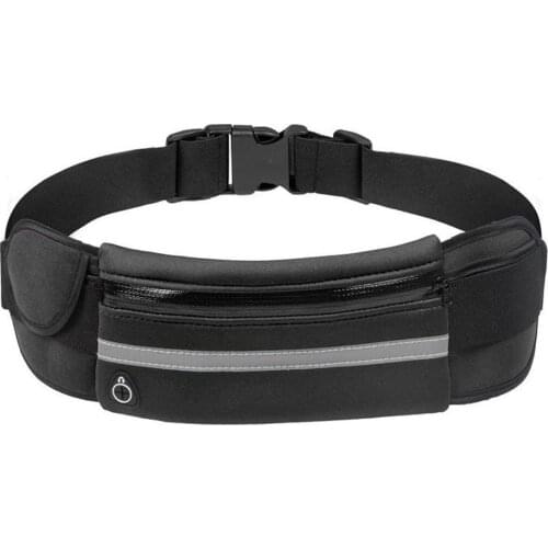 Portable Waterproof Running Waist Bag Breathable Absorb Sweat With Headphone Jack High Capacity Fitness Cycling Storage Bag