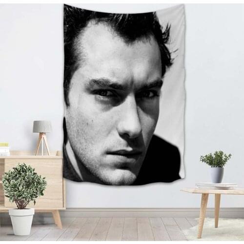 High Quality Jude Law Tapestry Wall Hanging Tapestries Cloth Fabric Print For Living Room Decorative Wall Blanket 0511