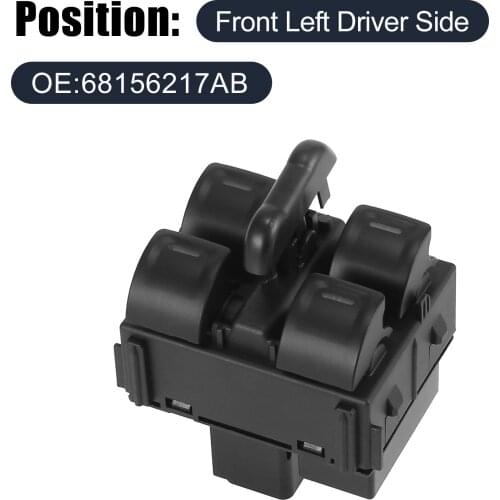 X Autohaux 68156217AB Car Power Window Switch for Jeep Wrangler 4 Door Dash Mounted 2011-2016