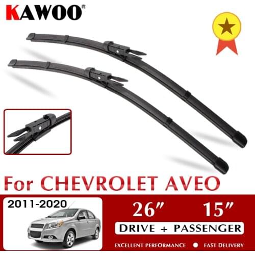 KAWOO Car Wiper Blade LHD/RHD Front Wiper Blades For Chevrolet Aveo T300 2011 - 2020 Windshield Windscreen Front Window 26"+15"