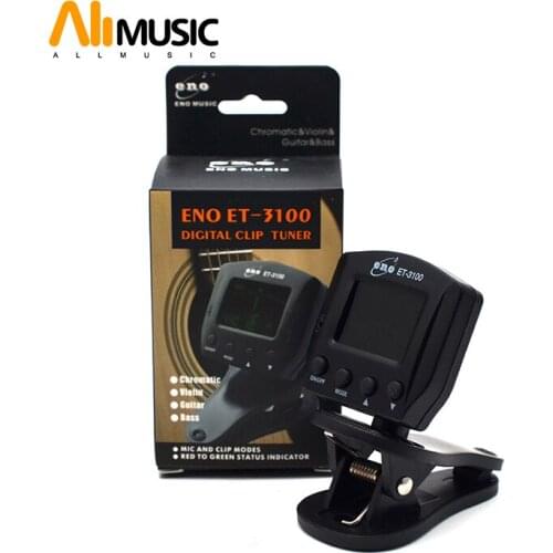 ENO ET-3100 Digital Clip Chromatic Guitar Tuner Guitar Bass Violin Tuner Black
