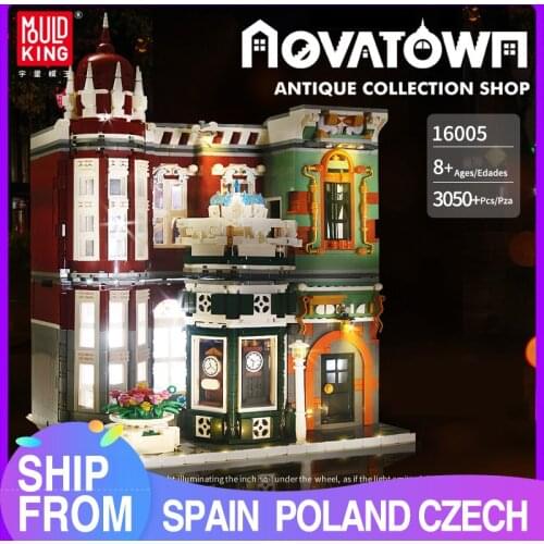 MOULD KING MOC Street View Antique Collection Shop Building Blocks Bricks For Children DIY Educational Toys Christmas Gifts
