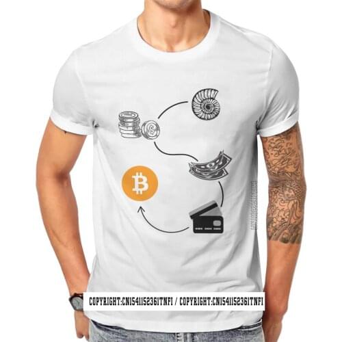 Cryptocurrency Crypto Miner Bitcoin Money Evolution Tshirt Harajuku Mens Streetwear Tops Big Size 100% Cotton Crew Neck T Shirt