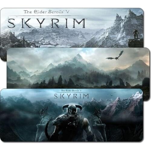80x30cm The Elder Scrolls V Skyrim Gaming Mouse Pad Gamer XL Large Rubber Mousepad Locking Edge Keyboard Pad Computer Desk Mat