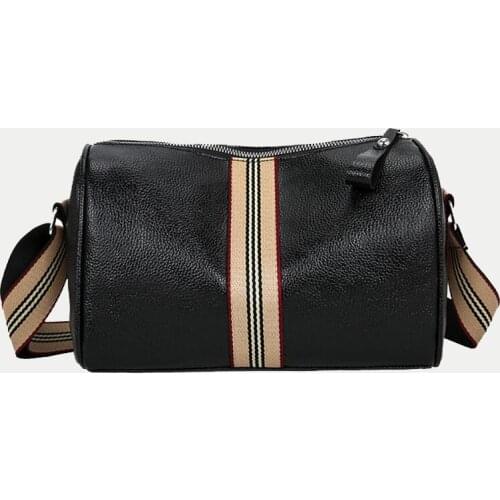 Fashion Black Shoulder Bags For Women PU Leather Handbag Large Capacity Pillow Shape Crossbody Bag Clutch Female Purse