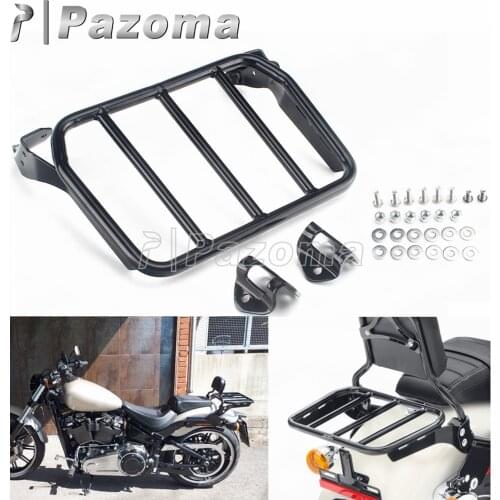 Motorcycle Rear Sissy Bar Steel Luggage Racks w/ Mounting Hardware for Harley Fat Boy Breakout FLFB FLFBS FXBR FXBRS 2018-2020