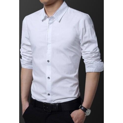 Male Social Shirt Hot New Casual Business Men Dress Shirts Luxury Brand Long Sleeve Cotton Stylish Men Oversized Shirt 5XL