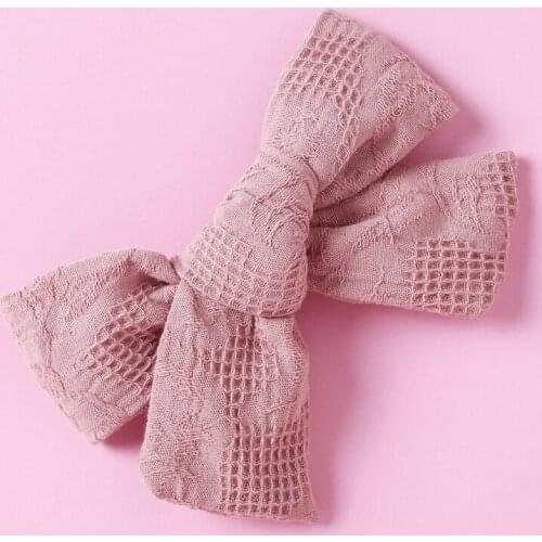 New Plaid Linen Cotton Hair Bows With Clip For Girls Dot Bow Hair Clips Barrettes Kid Baby Hairpins Headwear Hair Accessories