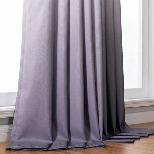 Gradient Color Window Curtains for Living Room Bedroom Kitchen Tulle Curtains and Blackout curtains for Window Shading rate 75
