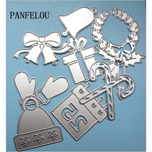 PANFELOU Metal craft Holiday gifts series paper die cutting dies for Scrapbooking/DIY Easter wedding cards