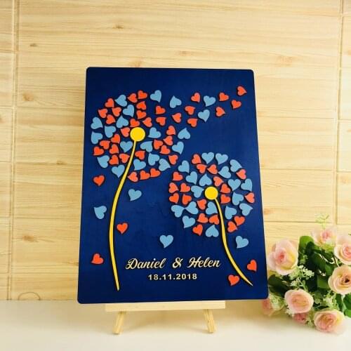 Personalized Wedding Guest Book , Birthday Party Decor Colorful Balloons 3D Guest Book,Baby Shower Christmas Decoration
