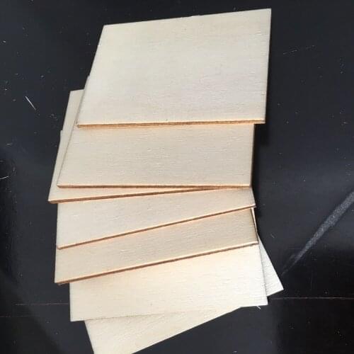 10pcs Unfinished Wood Coasters 6.8 X 4.9cm Square Cutouts Tiles for DIY Crafts, Wood Burning, Ornament Decorations