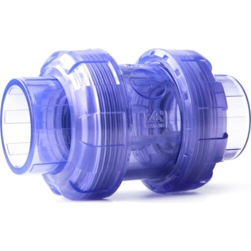 1pcs Transparent 50mm 63mm PVC Ball Valve Union Valve PVC Water Pipe Connector Plumbing Hose Fittings Aquarium Tools