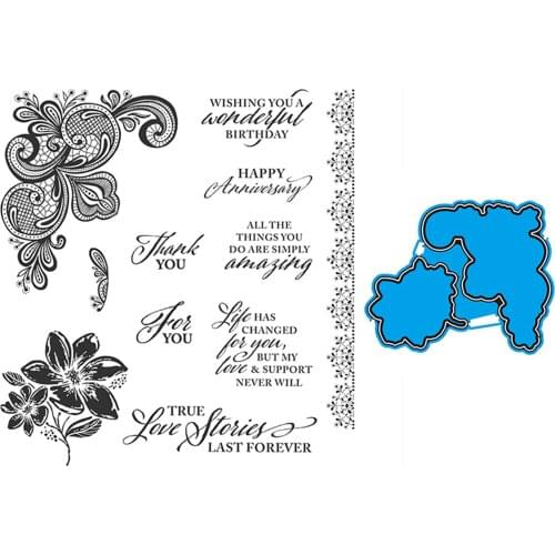 Corners flower stamp die cut bundle Metal cutting Die for DIY scrapbook-album Decoration embossed DIY Paper Card