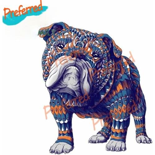 English Bulldog Funny Car Stickers Trunk Decal Laptop Windows Waterproof Die cutting for VAN RV Decor