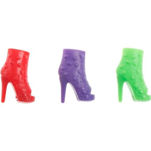 10 Pairs for Shoes Doll Peep-toe Shoes for Dolls Clothes Dress Prop Accessories Party Gift Random Color