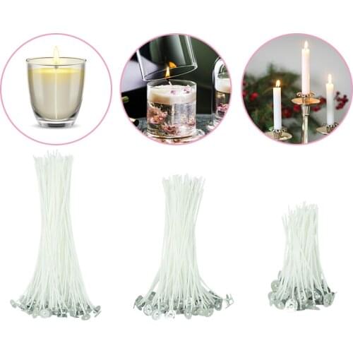 100pcs/lot Candle Wicks Cotton Core Waxed Wicks Smokeless Wax Pure Cotton Core for DIY Candle Making High Quality Wick 9/15/20cm
