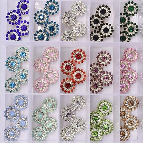 20/100pcs 14mm Claw Cup Rhinestones Strass Mix Shiny Sew On Crystal Glass Rhinestone for Clothes Garment Decoration Glass Stones