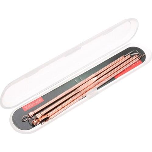 4Pcs Blackhead Remover Kit Stainless Steel For Pimple Comedone Acne Extractor Face Skin Care Beauty Tools