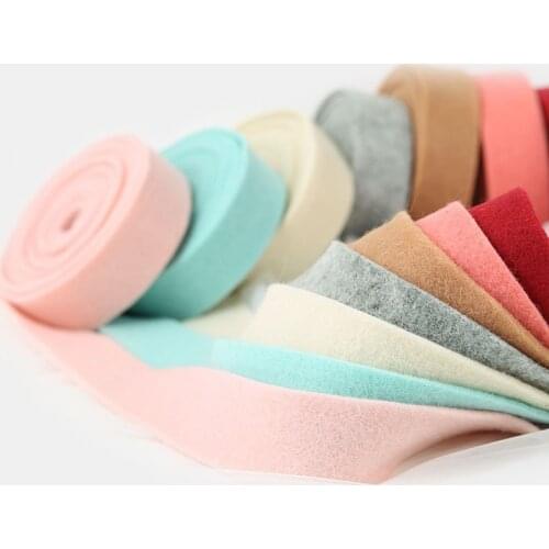 5Meter 3/4/5CM Wool Felt Webbing Belt For Christmas Tree Gift Bow Wreaths Ribbon DIY Crafts Patchwork Appliques Sewing Materials