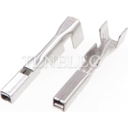 50pcs 1.2 Series DJ621-G1.2X0.6A Rectangular Automotive Splices Wire Terminal Auto Car Famale Crimp Sheath Connector Terminal