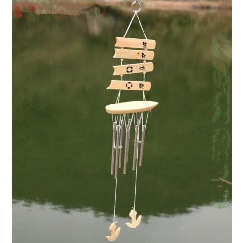 8 Solid Aluminum Tubes Metal Tubes Solid Wood Antirust Sound Chinese Characters Wind Chimes Door Yard Hanging Birthday Gifts