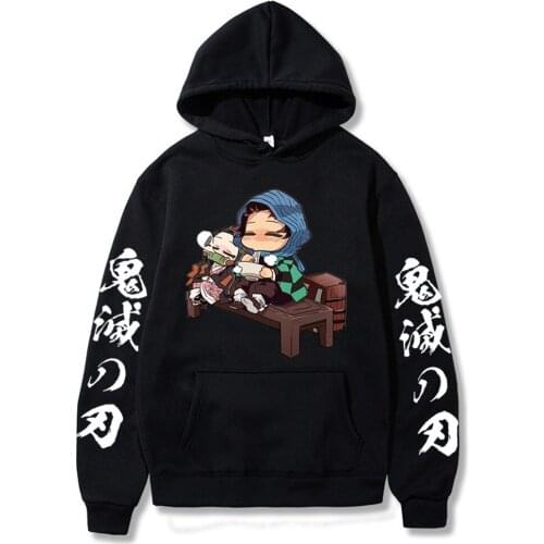 Demon Slayer Kamado Tanjirou Hoodies Men/woman Funny Japanese Anime Streetwear Harajuku Graphic Sweatshirts Unisex Tops
