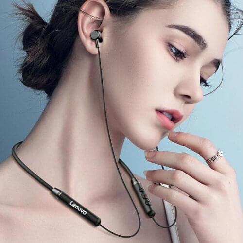 For Lenovo QE03 Bluetooth Headset Wireless Headphones Neckband Stereo Wireless Sports Earbuds For All Smart Mobile Phones
