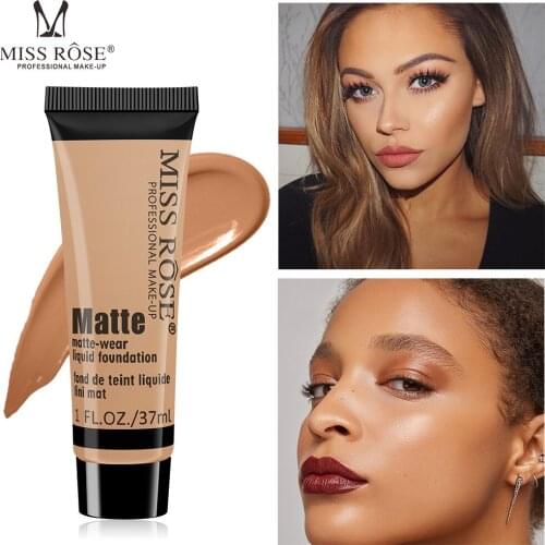 Hot Sale Matte Waterproof Concealment Oil Control Foundation Cream Refreshing Lasting Facial Cleaning Powder Base Liquid Female