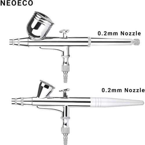 0.2MM Gravity Feed Dual-Action Airbrush Kit Trigger Spray Gun Sprayer for Makeup Art Craft Model Paint Spraying Hobby Air Brush