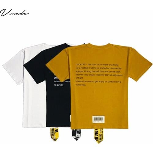 VMADE Authentics Mens Womens Essentials Cotton Performance Short Sleeve Oversized T-Shirt Print logo Woven tape tokyo revenger