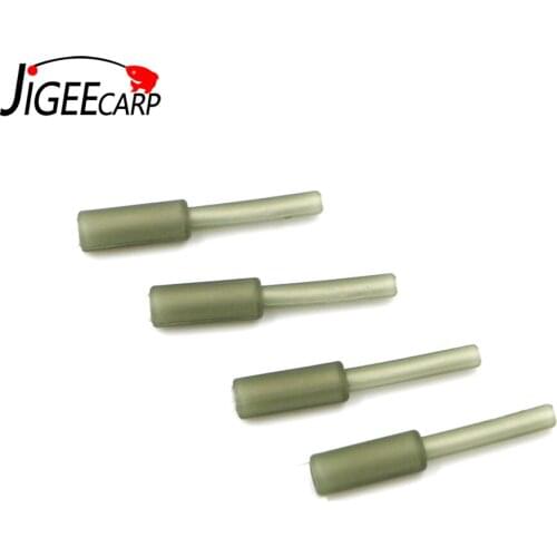 JIGEECARP 20pcs Carp Fishing Plastic Hose Fittings Freshwater Fishing Rig Tube Sleeve Tackle Accessories Clear Green Length 31mm