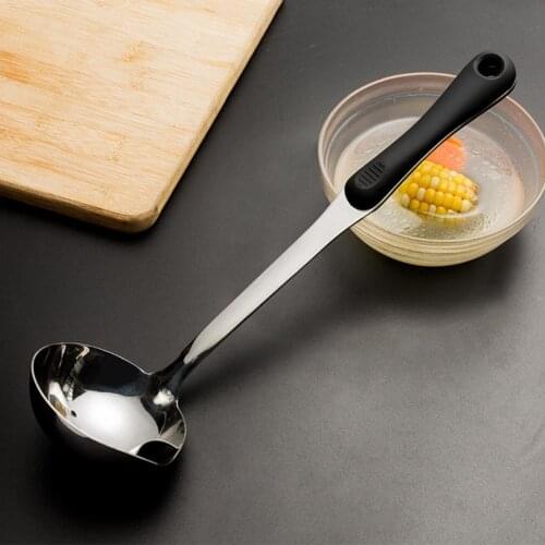 Spoon Colander Spoon Filter Hole Design Soup Oil Separator Stainless Steel Insulated Handle Ladle Tableware for Kitchen
