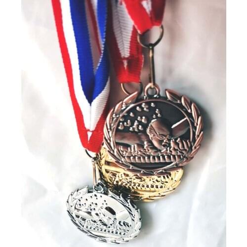 Swimming medal School game Medal Gold Silver Bronze Motion, Honor Communication Ability/self-confidence Developing 50mm