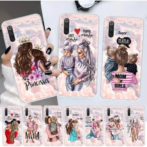 Fashion Girl Super Baby Mom Soft Cover Phone Case For Xiaomi Redmi Note 10 9 9S 8 7 8T 9A 8A 7A 6A 5 4X S2 K20 Pro Customized Co