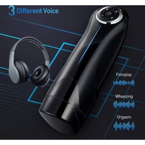 Voice Telescopic Male Masturbator Automatic Men Masturb Toys Real Vagina Pussy Silicone Erotic Sex Toys For Man Adult Products