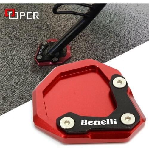 High Ratings Motorcycle CNC Aluminum Kickstand Foot Side Stand Extension Support Plate Pad For Benelli Leoncino 500 leoncino500