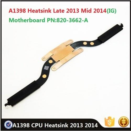 Tested A1398 CPU Heatsink 820-3662-A For Apple MacBook Pro Retina 15" Late 2013 Mid 2014 Year ME294 MGXA2 Original Repair Part