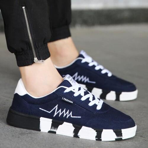 Plus size canvas adult mens sneakers for running summer men shoes sport lightweight mens sports shoes light weight blue B-296