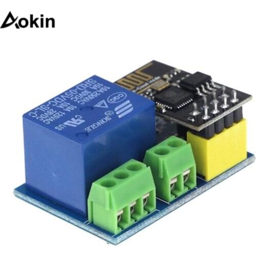 Aokin ESP8266 Relay with ESP8266 ESP-01S Serial WIFI Wireless Transceiver Module For Arduino UNO R3 Mega2560 Nano Raspberry Pi