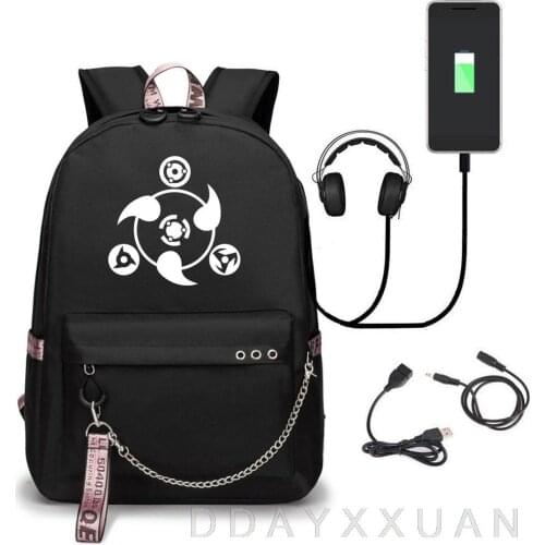 Anime Cosplay Backpack Akatsuki Sharingan Student School Shoulder Bag Teentage Laptop Travel Rucksack Gift