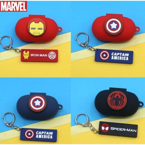 Marvel Silicone Earphone Case With Keyring For Samsung Galaxy Buds/Buds+ Dust-proof Protective Wireless Bluetooth Earphone Cover
