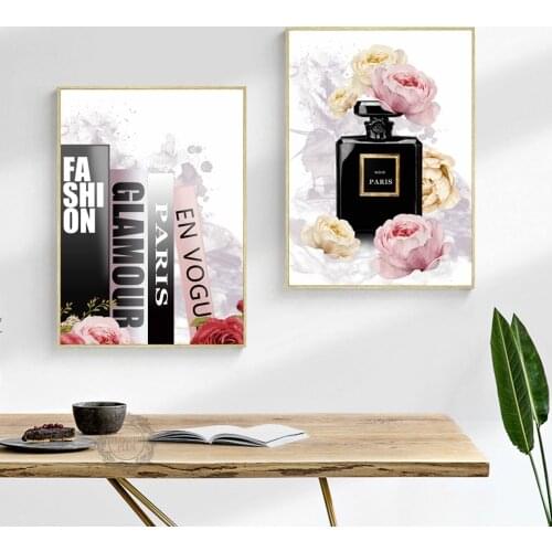 Nordic poster diamond embroidery printmaking perfume rose fashion luxury lipstick wall rhinestone art painting diamond painting